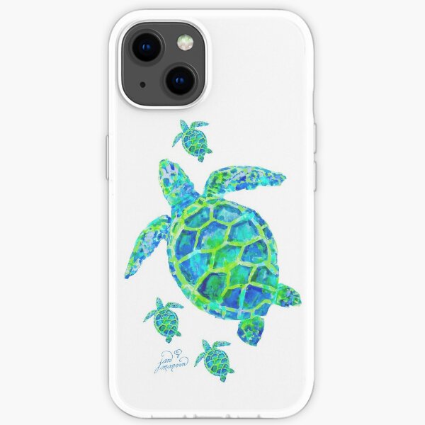 Sea Turtle with babies iPhone Soft Case