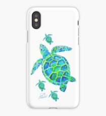 Sea Turtle with babies iPhone Case