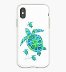 Sea Turtle with babies iPhone Case