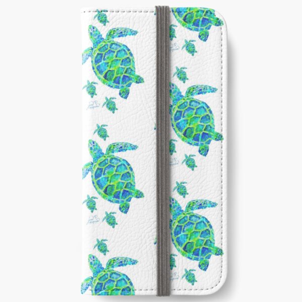 Sea Turtle with babies iPhone Wallet