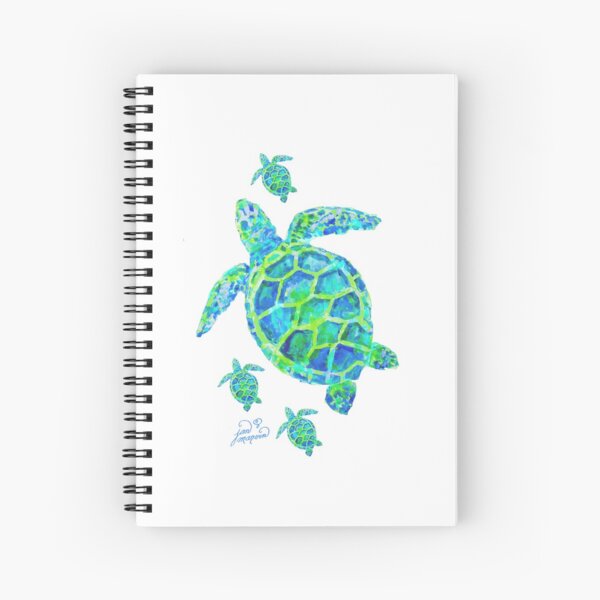 Sea Turtle with babies Spiral Notebook