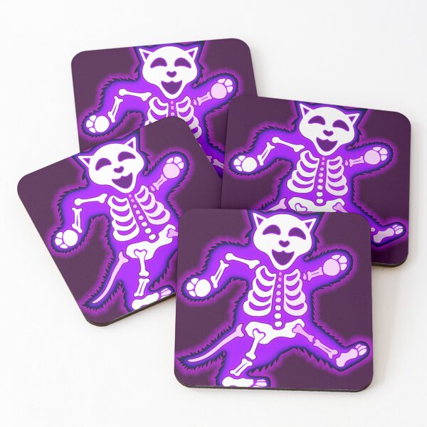Item preview, Dancing Skeleton Cat 1 - Purple designed and sold by capcreatives.