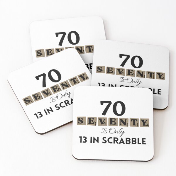 Item preview, 70 Seventy Is Only 13 In Scrabble Funny 70 th Birthday designed and sold by NishiiAgrawal.