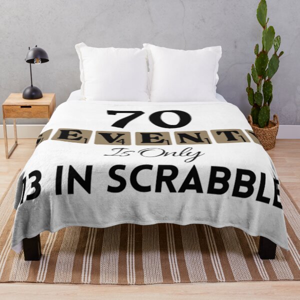 Item preview, 70 Seventy Is Only 13 In Scrabble Funny 70 th Birthday designed and sold by NishiiAgrawal.