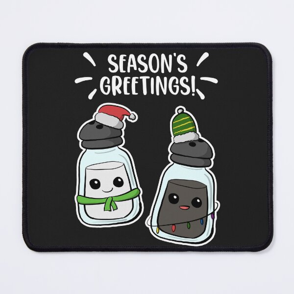 Item preview, Season's Greetings Salt and Pepper Shaker designed and sold by MeowsAndMakes.