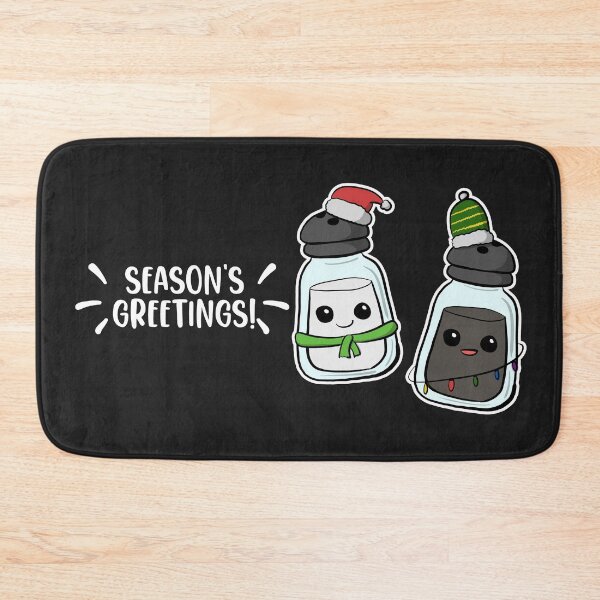 Item preview, Season's Greetings Salt and Pepper Shaker designed and sold by MeowsAndMakes.