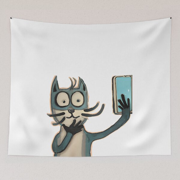 Item preview, Cat taking a selfie, funny cat portrait, cute cat photographer, cat taking a self portrait, cool cat selfie, for photographer designed and sold by Artsareus.