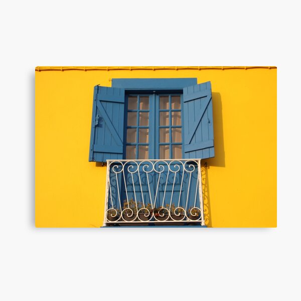Yellow Blue House Canvas Print