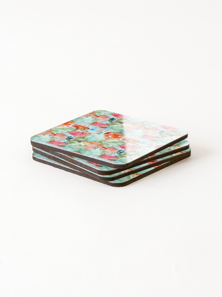 Thumbnail 4 of 5, Coasters (Set of 4), Retro Abstract Multi Colour Pattern designed and sold by Bashini.