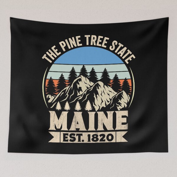 Item preview, Maine The Pine Tree State Est. 1820 Vintage Mountains T-shirt designed and sold by KGN  CREATIVITY.