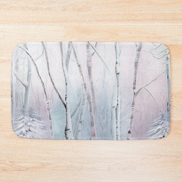 Artikelvorschau, Designer Pastel Winter Scene Snow and Trees Digital Painting entworfen und verkauft von CodeAndColors.