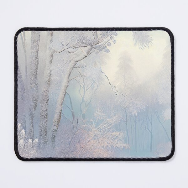 Artikelvorschau, Designer Pastel Winter Forrest Trees Pattern Digital Painting entworfen und verkauft von CodeAndColors.