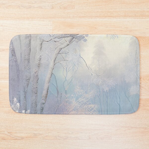 Aperçu de l'œuvre Designer Pastel Winter Forrest Trees Pattern Digital Painting créée et vendue par CodeAndColors.