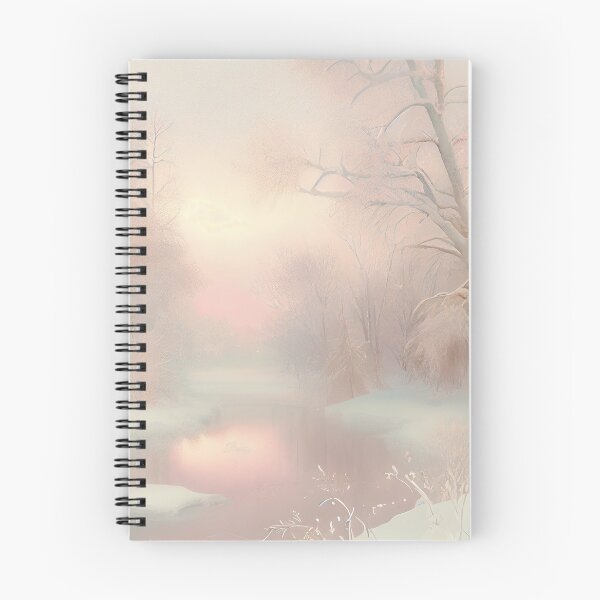 Aperçu de l'œuvre Bright Nature Winter Trees Pattern Digital Painting créée et vendue par CodeAndColors.