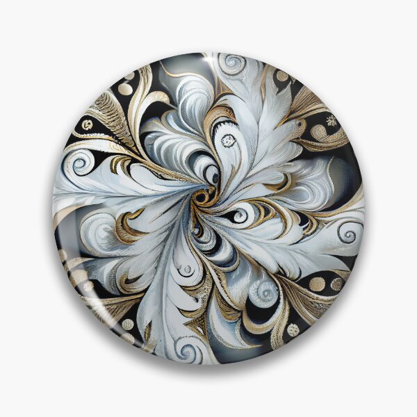 Artikelvorschau, Designer Elegant Black and Gold Snowflake Design Digital Painting entworfen und verkauft von CodeAndColors.