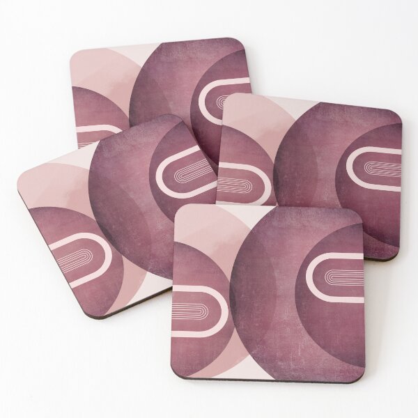 Item preview, Mid Century Arches in Pink and Burgundy designed and sold by UrbanEpiphany.