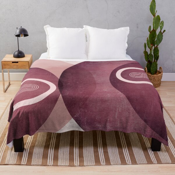 Item preview, Mid Century Arches in Pink and Burgundy designed and sold by UrbanEpiphany.