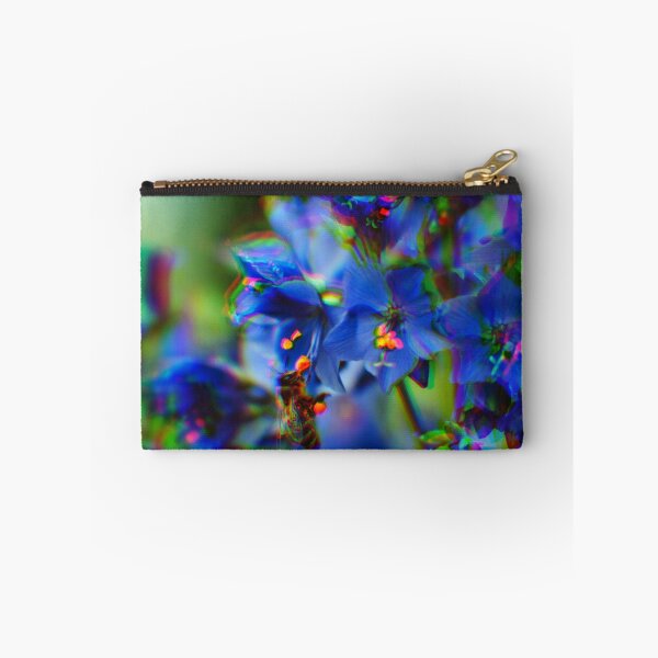 Item preview, Psychedelic Bee On Blue Flowers  designed and sold by Stonio.