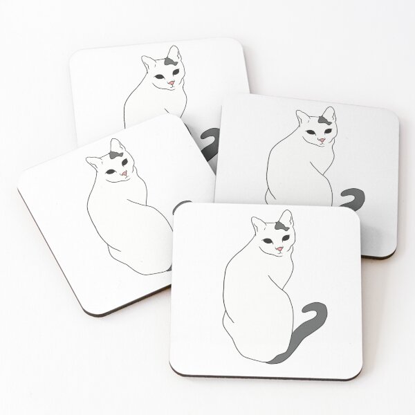 Item preview, Elegant White and Gray Cat designed and sold by youbetyourcass.