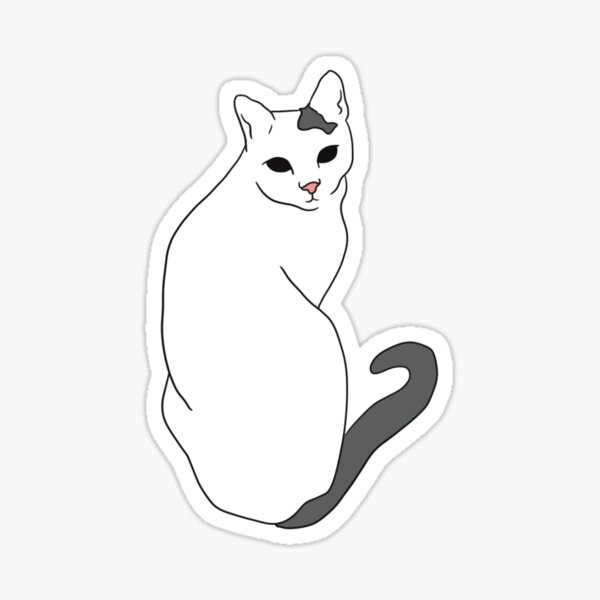 Artikel-Vorschau von Elegante weiße und graue Katze, designt und verkauft von youbetyourcass.