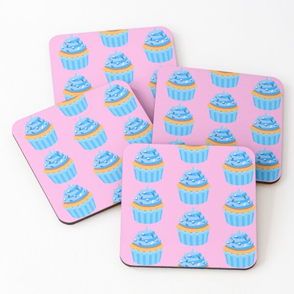 Item preview, Blue Color Cupcake Emoji Sticker designed and sold by KaomojiKitchen.