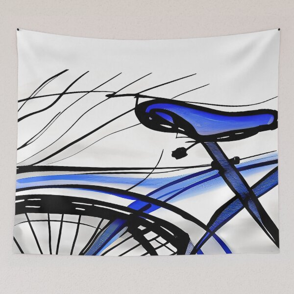 Item preview, Bicycle Exercise Blue  designed and sold by deniselynnimage.