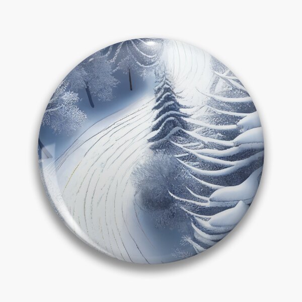 Item preview, Beautiful Snow Covered Rural Dirt Road in Winter Digital Painting designed and sold by CodeAndColors.