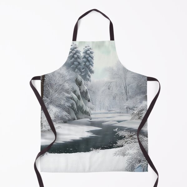 Aperçu de l'œuvre Beautiful Snow Covered Winter Landscape Digital Painting créée et vendue par CodeAndColors.
