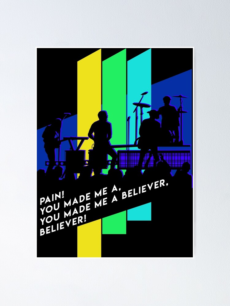 Imagine Dragons Believer Poster By Dalyrincon Redbubble