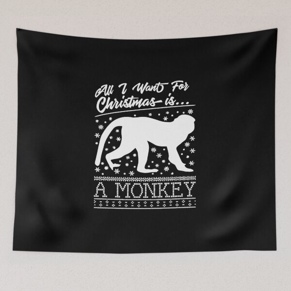Item preview, all i want for christmas is a monkey knit pattern designed and sold by bolcreative.