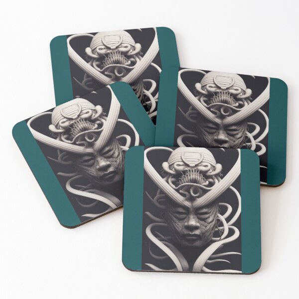 Item preview, HR Giger inspirierte 3D Ukiyo-e von Musashi, japanischer Budo Samurai   designed and sold by karsynsier12.