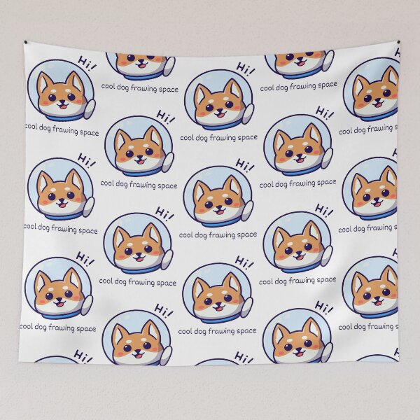 Item preview, cool dog frawing space designed and sold by shivanigautam.
