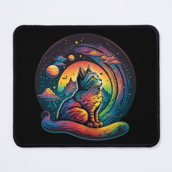 Item preview, rainbow galaxy cat riding unicorn in designed and sold by JJT0724.