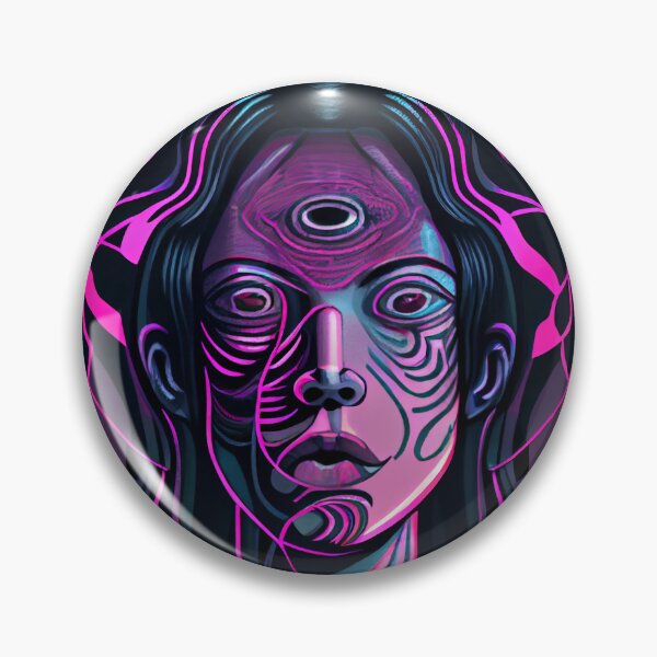 Item preview, Abstract All Seeing Woman with Third Eye Portrait Digital Painting designed and sold by CodeAndColors.