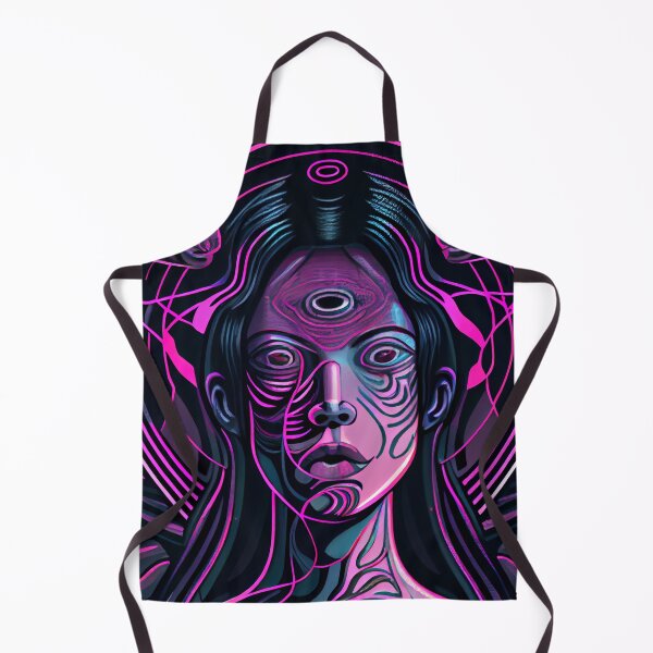 Item preview, Abstract All Seeing Woman with Third Eye Portrait Digital Painting designed and sold by CodeAndColors.