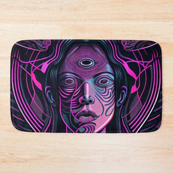 Item preview, Abstract All Seeing Woman with Third Eye Portrait Digital Painting designed and sold by CodeAndColors.
