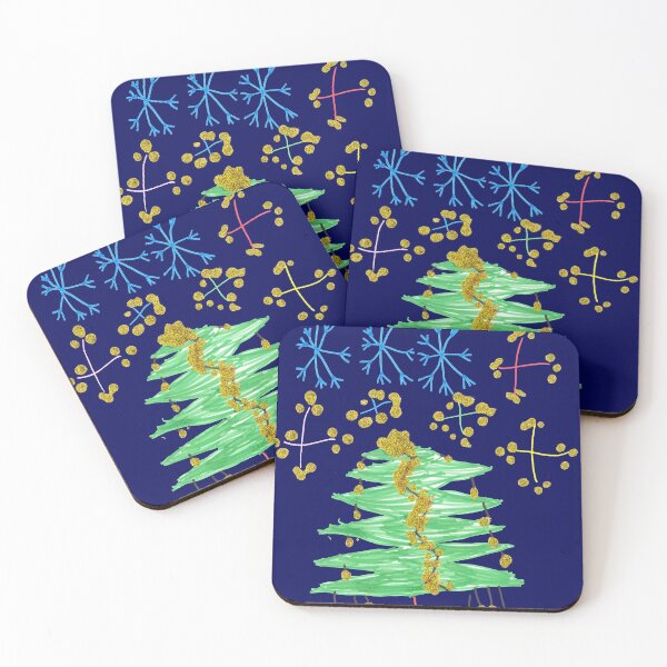 Item preview, A Chrstmas Tree with Snowflakes and fireworks designed by a 6yo designed and sold by Captainjaq.