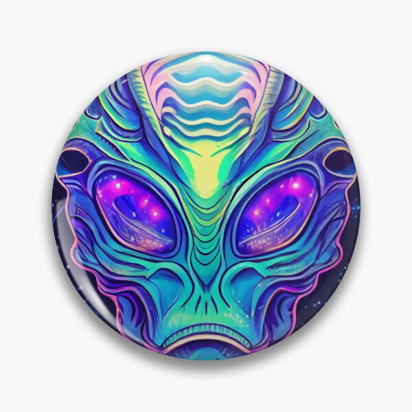 Item preview, Cool Bright Alien Portrait in Space Digital Painting designed and sold by CodeAndColors.