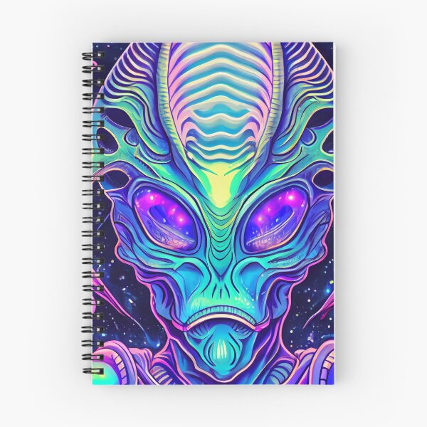 Item preview, Cool Bright Alien Portrait in Space Digital Painting designed and sold by CodeAndColors.