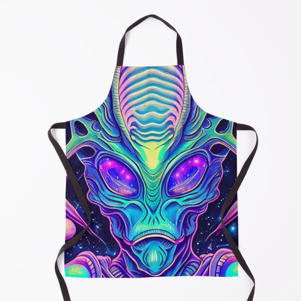 Item preview, Cool Bright Alien Portrait in Space Digital Painting designed and sold by CodeAndColors.