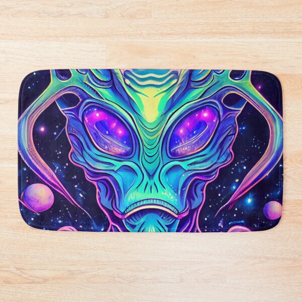 Item preview, Cool Bright Alien Portrait in Space Digital Painting designed and sold by CodeAndColors.