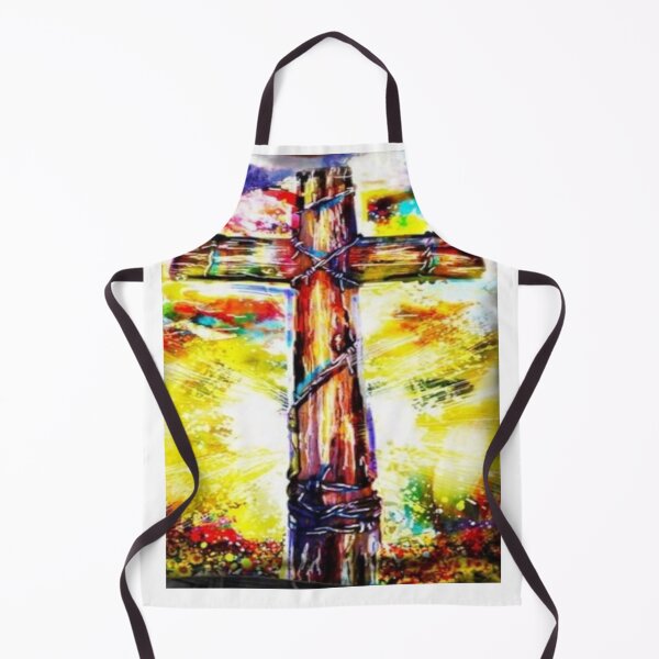 Item preview, Colorful Christian Cross with Bobwire designed and sold by Rowena Jones.
