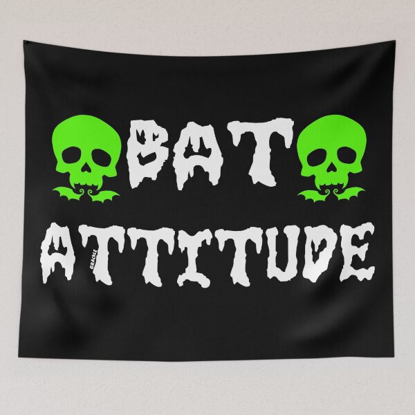 Item preview, Bat Attitude (Green Version) designed and sold by JanGrackle.