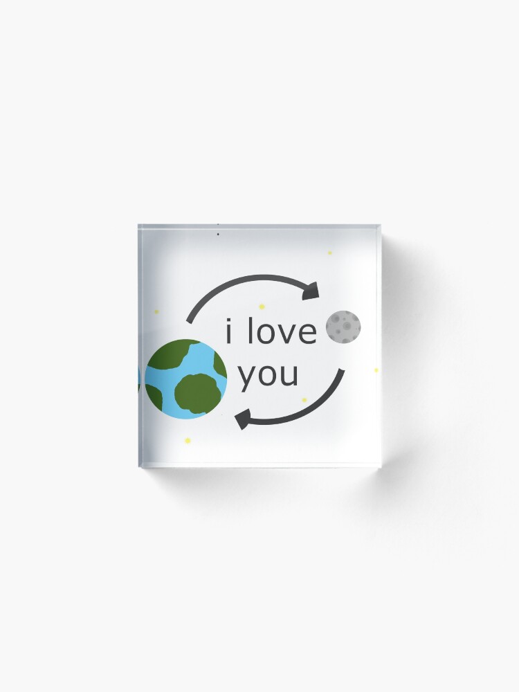 Alternate view of i love you to the moon and back Acrylic Block