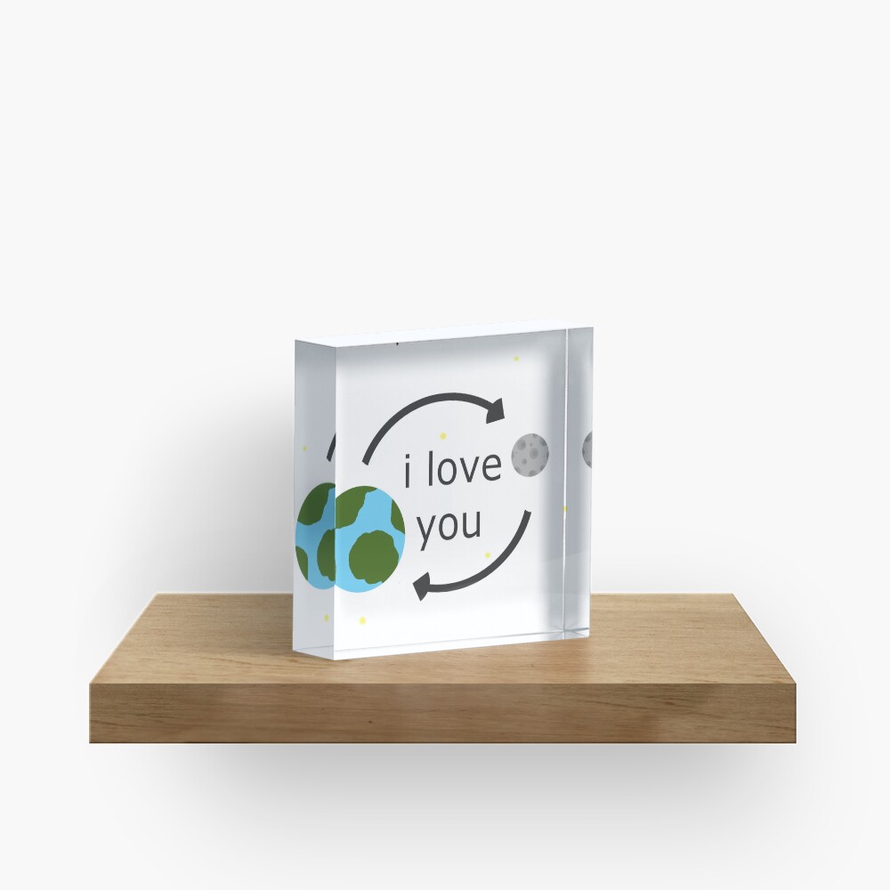 i love you to the moon and back Acrylic Block