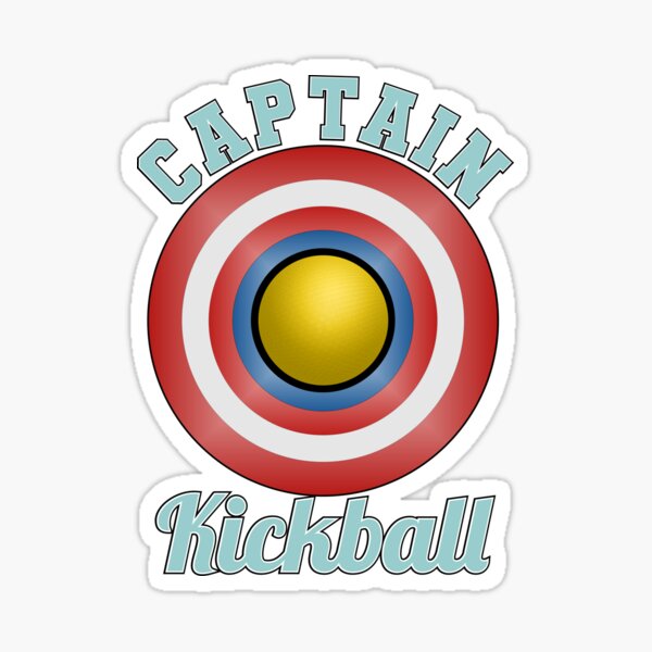 "kickball captain kickball kickerball funny" Sticker for Sale by