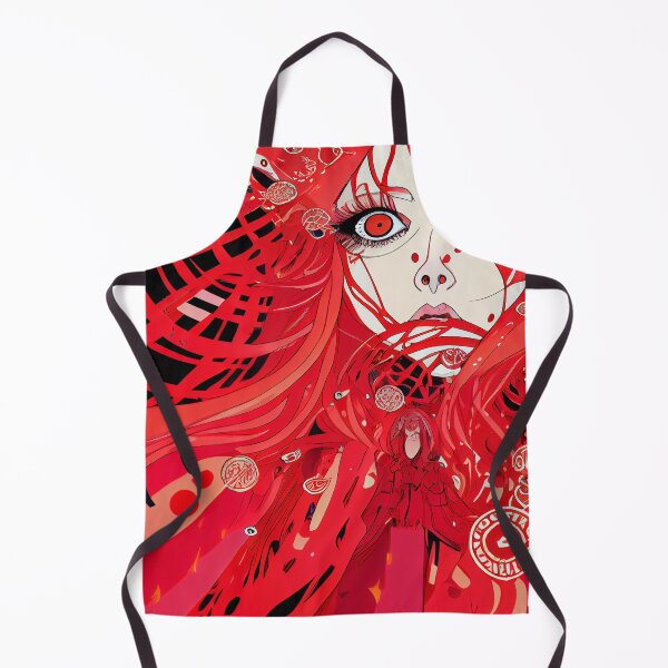 Artikelvorschau, Abstract Red Trippy Anime Girl Digital Painting entworfen und verkauft von CodeAndColors.