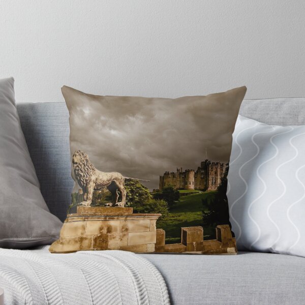 Item preview, Alnwick Castle and Lion Bridge under a dramatic sky designed and sold by DestinationUK.