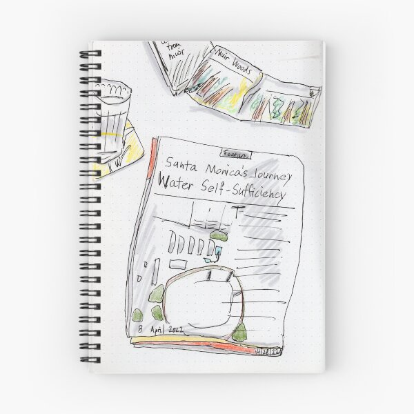 Item preview, Table and Santa Monica's Water Self-Sufficiency Journey Illustration designed and sold by Snowseasons.