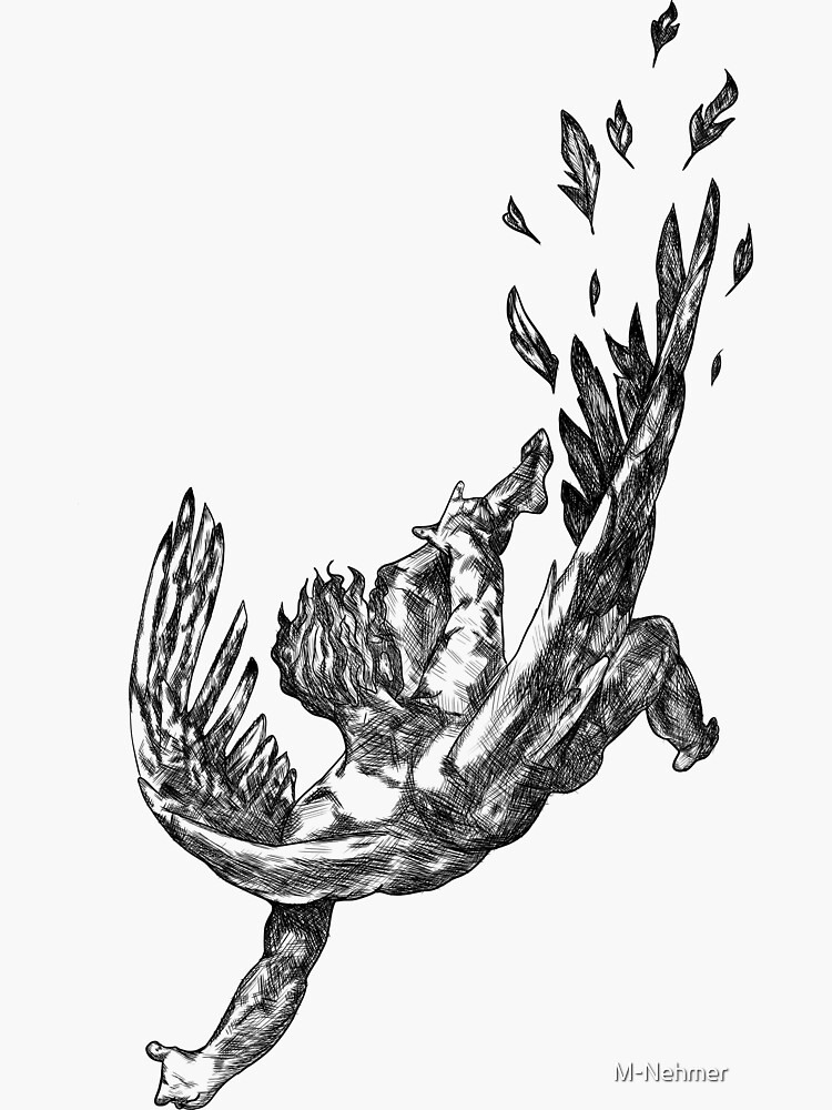 Fall Of Icarus, Greek Mythology Sticker by Science Source - Fine Art America